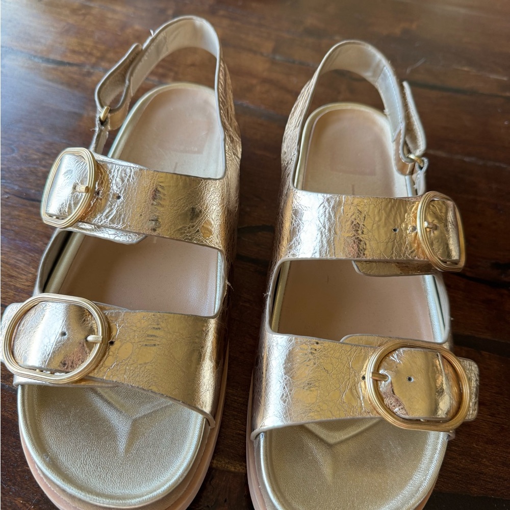 LIKE NEW WORN ONCE-Dolce Vita Metallic Gold Sandals